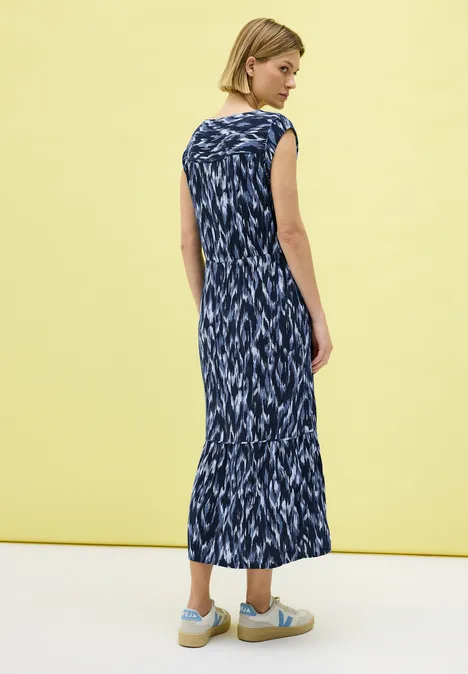 Gemustertes Volant-Kleid urban navy blue
