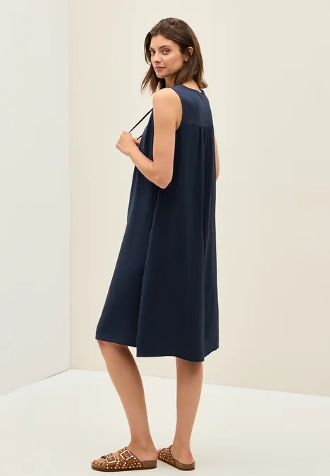 Kleid in Unifarbe urban navy blue