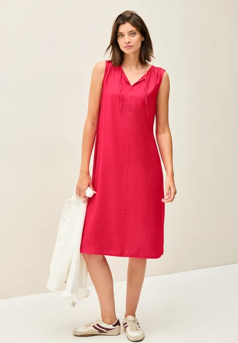 Kleid in Unifarbe glazed apple red