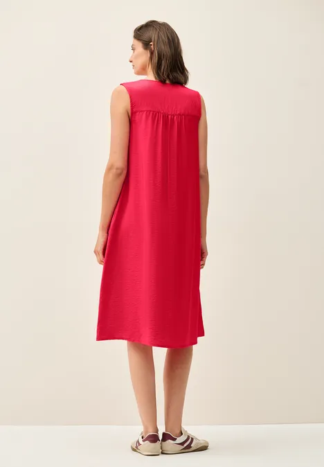 Kleid in Unifarbe glazed apple red