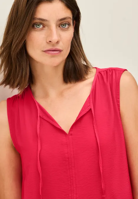 Kleid in Unifarbe glazed apple red