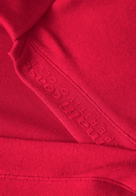 Piqué Polo-Kleid glazed apple red