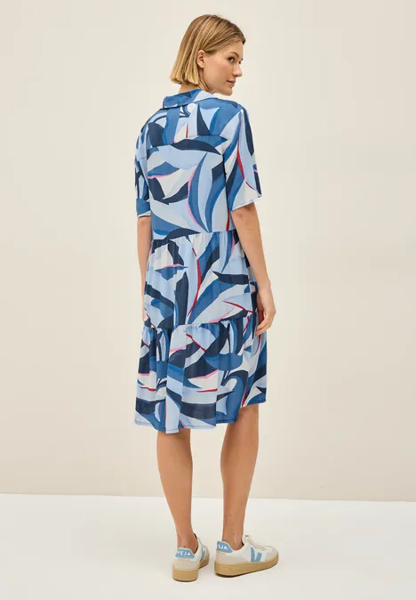 Kleid mit Volants urban navy blue