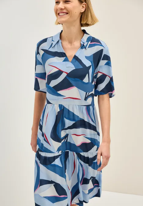Kleid mit Volants urban navy blue