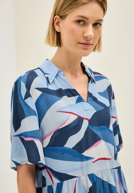 Kleid mit Volants urban navy blue