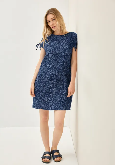Gemustertes Strukturkleid urban navy blue