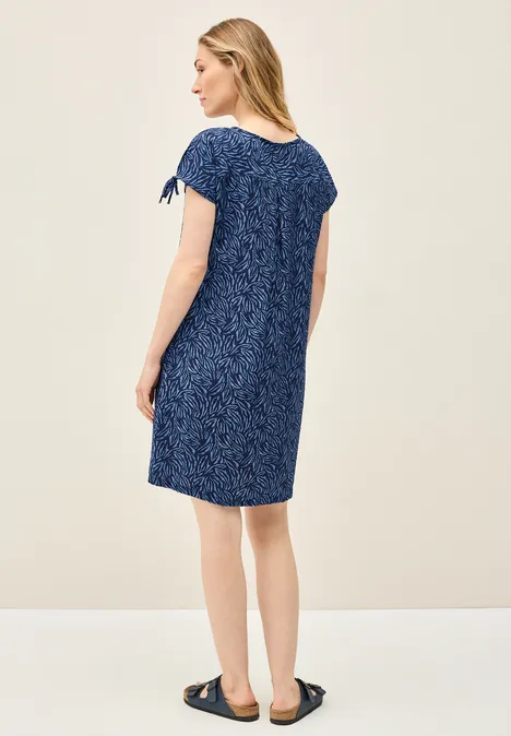 Gemustertes Strukturkleid urban navy blue