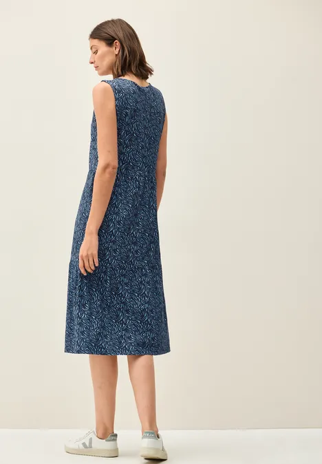 Minimal Print Jersey-Kleid urban navy blue