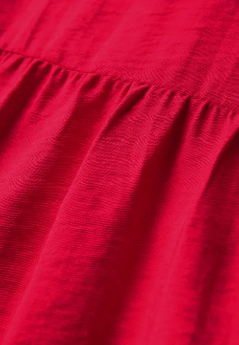 Knielanges Volant-Kleid glazed apple red