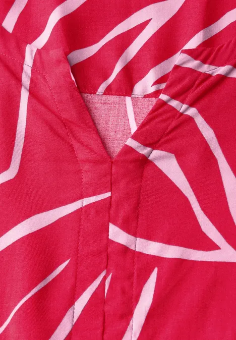 Gemustertes Volant-Kleid glazed apple red