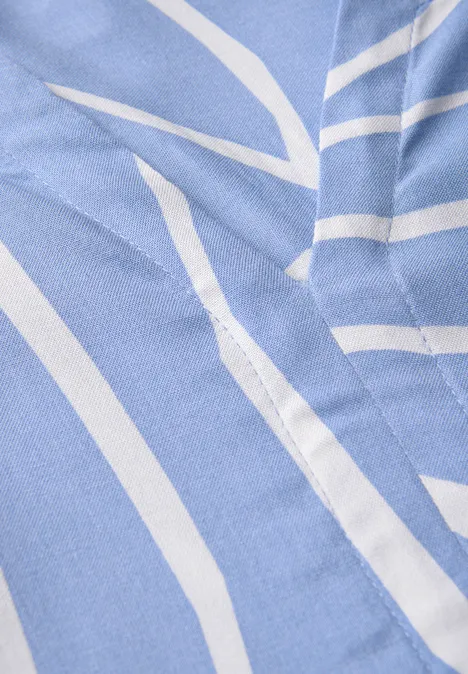 Gemustertes Volant-Kleid deep pastel blue