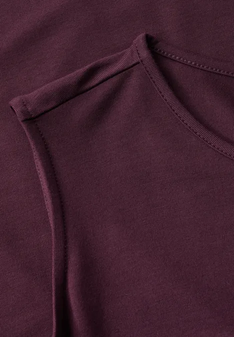Ärmelloses Jersey-Kleid mulberry red
