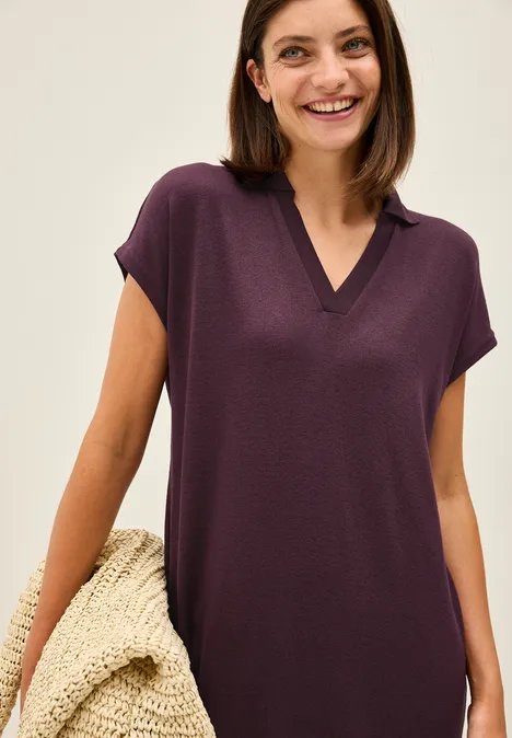 Sommerliches Strick-Kleid mulberry red