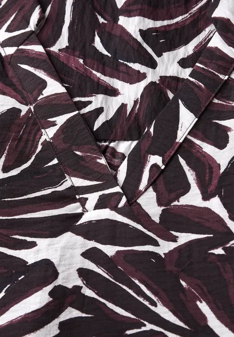 Gemustertes Sommerkleid mulberry red