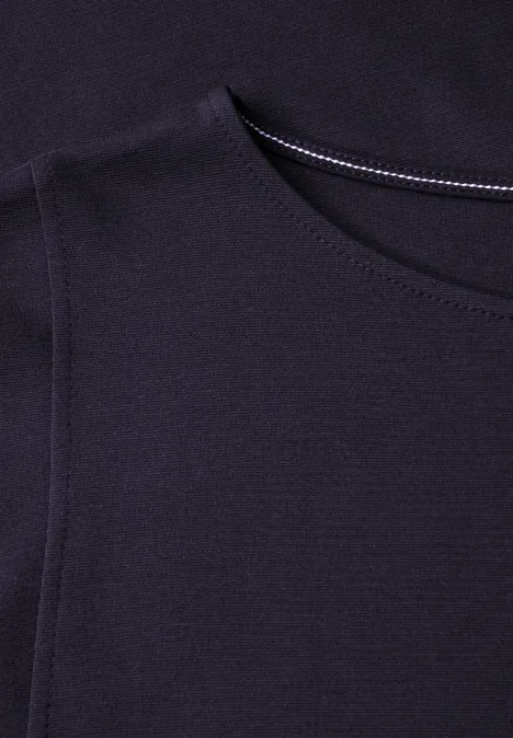 Jersey-Kleid in Unifarbe urban dark blue