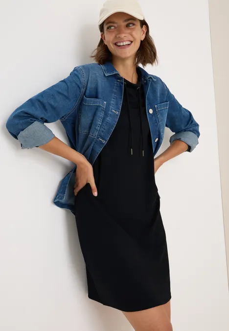 Cupro Touch Kleid urban dark blue