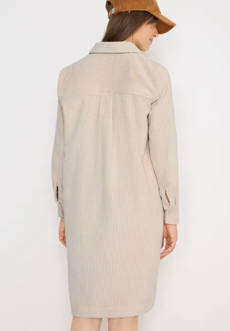 Cordkleid oat milk beige
