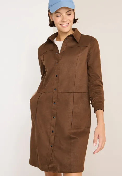 Velourskleid mocha caramel