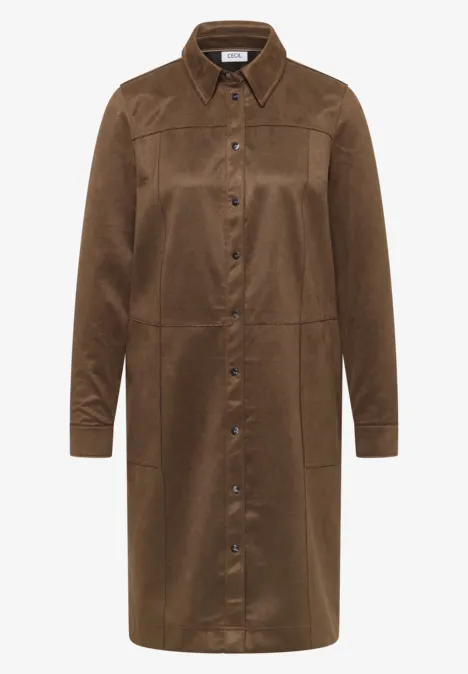 Robe en velours mocha caramel