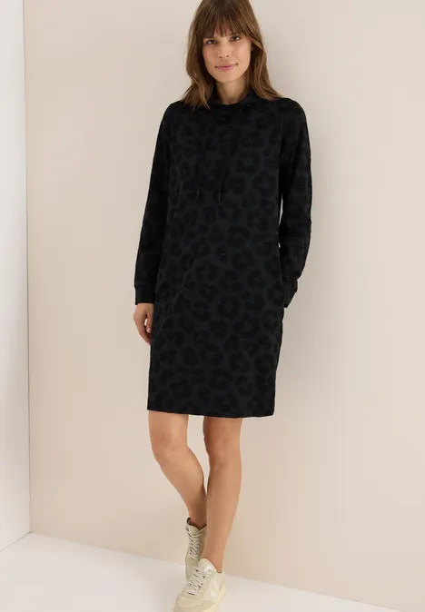 Leo Jacquard Kleid Black