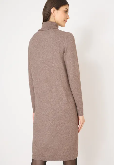 Kuscheliges Rollkragen Kleid chocolate mousse melange