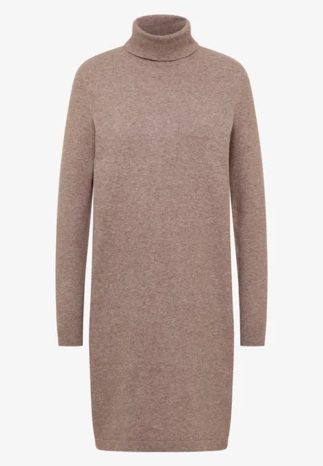 Kuscheliges Rollkragen Kleid chocolate mousse melange