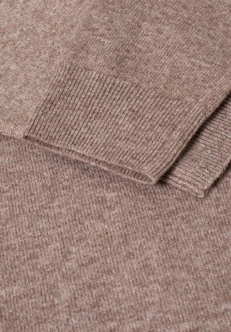 Kuscheliges Rollkragen Kleid chocolate mousse melange