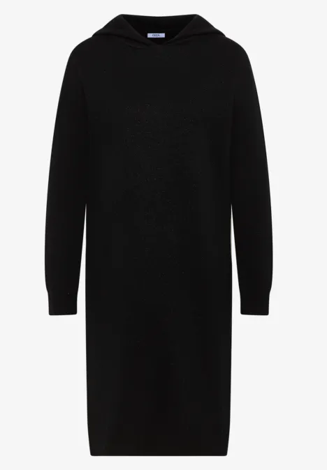 Glitterjurk met capuchon Black