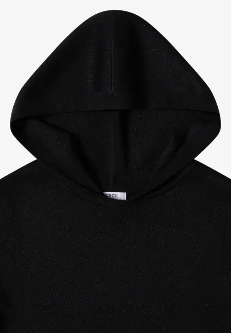 Glitterjurk met capuchon Black
