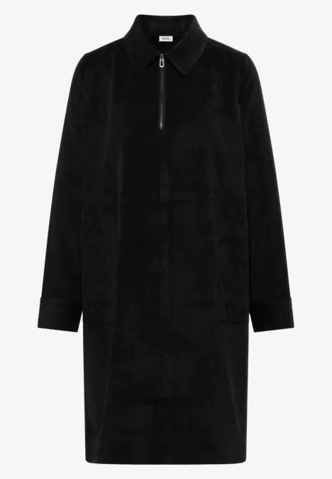 Cordkleid mit Zipper Black Cordkleid mit Zipper Black