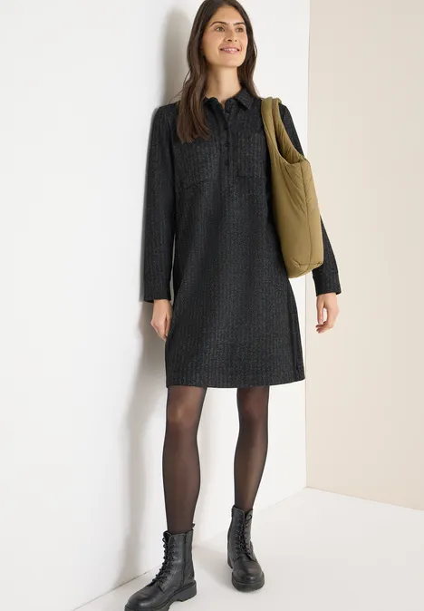 Robe structurée Two-Tone Black Robe structurée Two-Tone Black