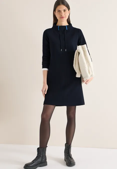 Jurk in effen kleur universal blue