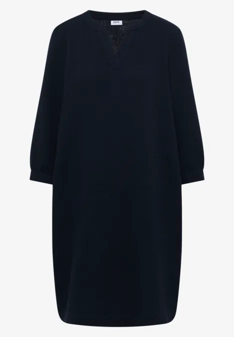 Knielanges Kleid in Musselin-Qualität universal blue