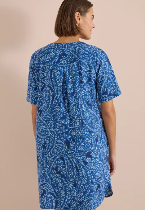 Knielanges Kleid mit Paisleymuster universal blue