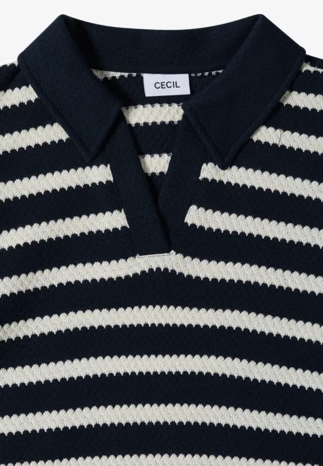 Knielanges Kleid in Ajourstrick universal blue