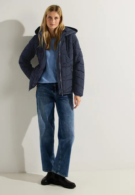 Sportieve, gewatteerde jas deep blue