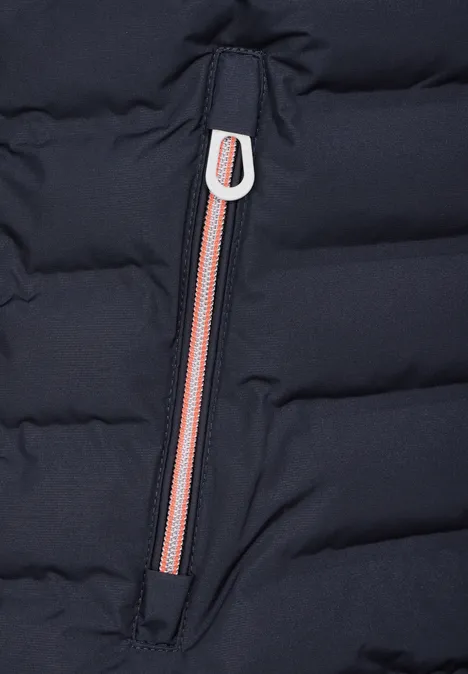 Gewatteerd jasje met capuchon deep blue