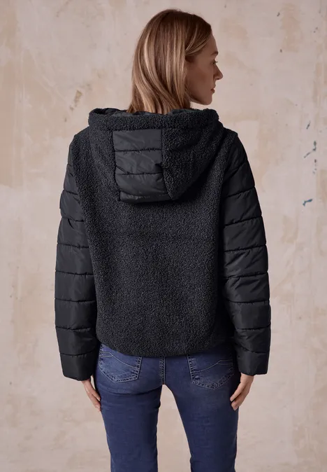 Teddyjas met capuchon dark navy blue