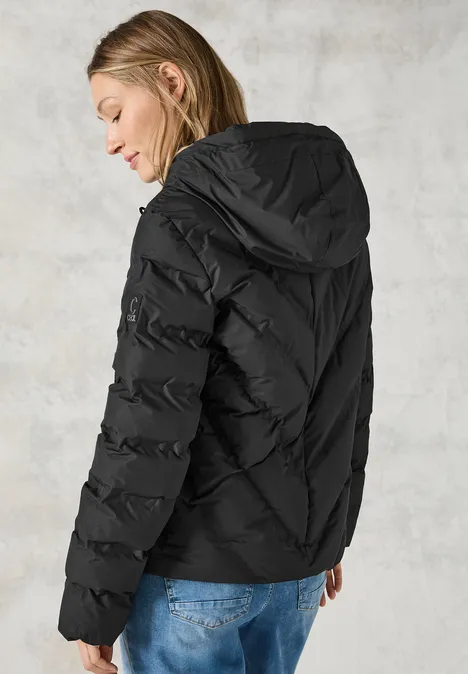 Gefütterte Jacke Black