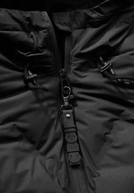 Gefütterte Jacke Black