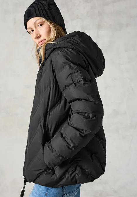 Gefütterte Jacke Black