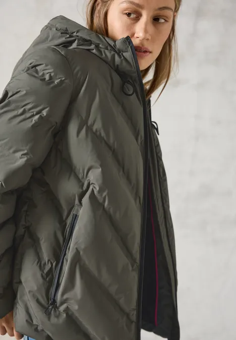Gefütterte Jacke golden khaki