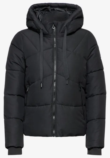 Gefütterte Steppjacke Black