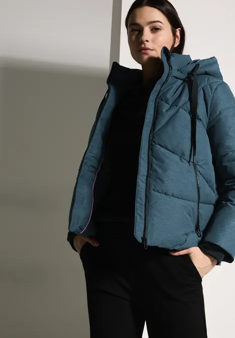 Gefütterte Steppjacke dull teal blue