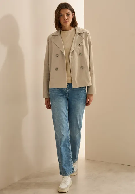 Kurze Trenchcoat light toffee