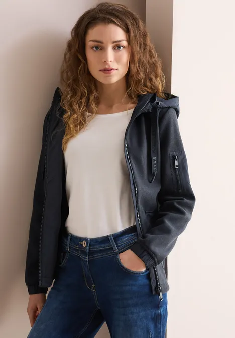 Strukturmix Jacke dark navy blue