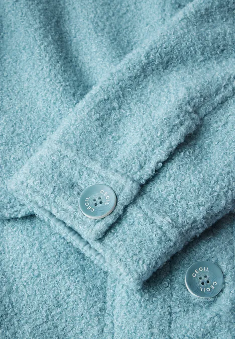 Jacke in Woll-Optik strong mint