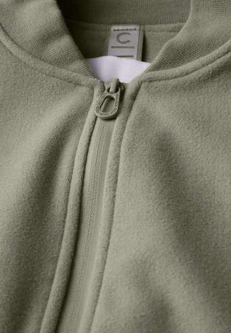 Blouson in Woll-Optik smooth khaki