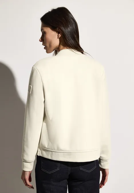 Wollen blouson beige meringues