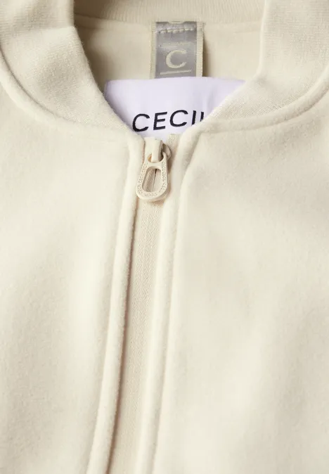 Wollen blouson beige meringues